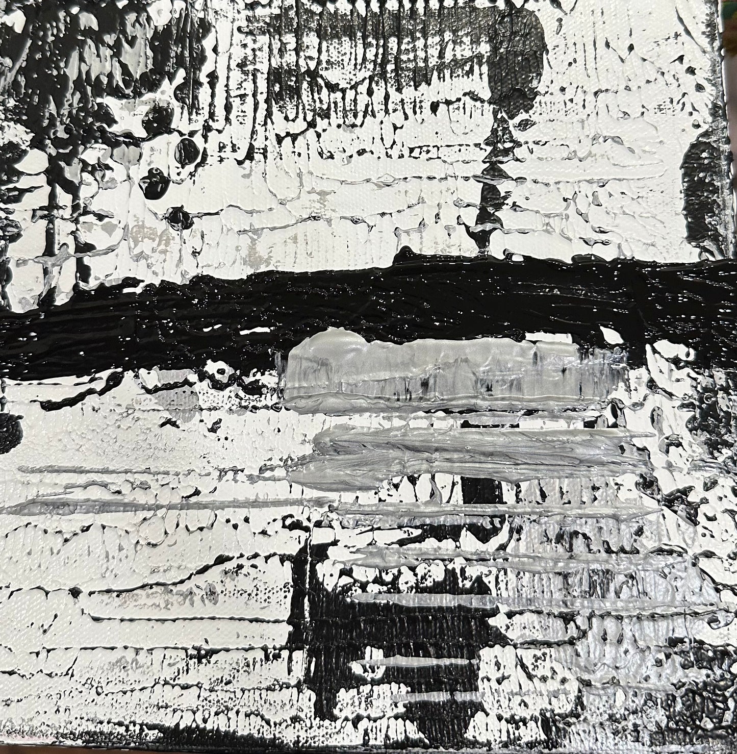 2X Study in Black & White (Two Paintings)